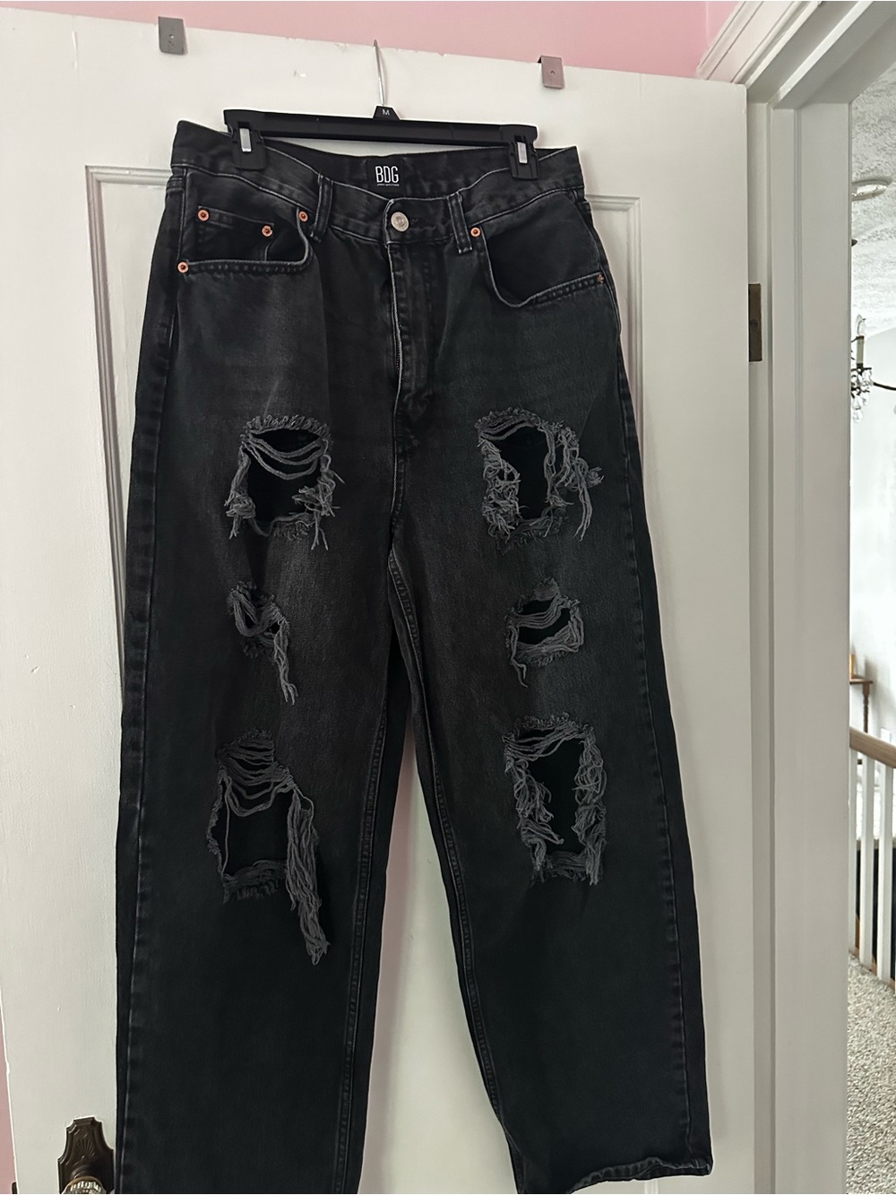 BDG Black High-Rise Baggy Jeans